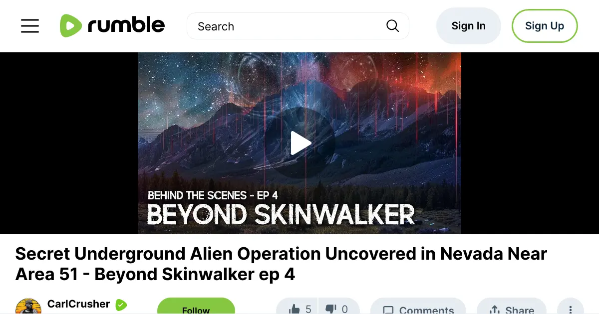 Secret Underground Alien Operation Uncovered in Nevada Near ... — Vlogs Weird Mysteries skinwalker skinwalkers ufo history. Secret Underground Alien Operation Uncovered in Nevada Near Area 51 - Beyond Skinwalker ep 4. Follow ...