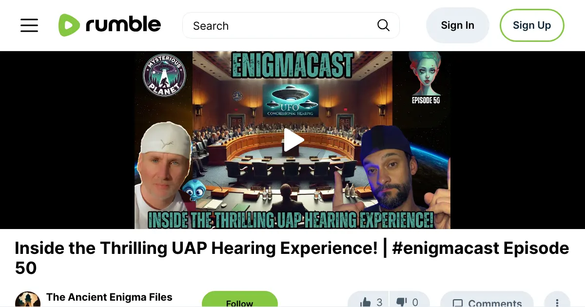 Inside the Thrilling UAP Hearing Experience! | #enigmacast Episode ... — Enjoy content without interruptions! 56 minutes ago. 6. Podcasts UFOs & UAPs uaphearing enigmacast enigmalive theancientenigmafiles. Inside the Thrilling UAP ...